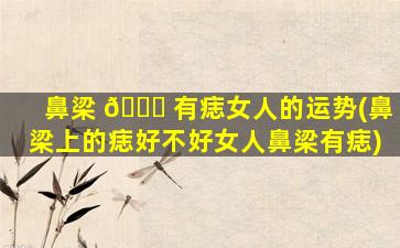 鼻梁 🐎 有痣女人的运势(鼻梁上的痣好不好女人鼻梁有痣)